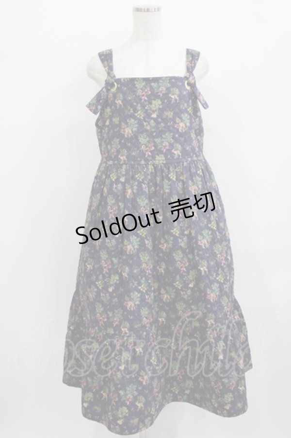 画像1: Jane Marple / FOREST DELIGHTSマトラッセドレス  ネイビー H-25-09-04-049-JM-OP-KB-ZH (1)