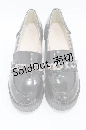 画像: axes femme / プラチェーンビットローファー M ブラック H-25-09-04-1001-AX-SH-NS-ZH