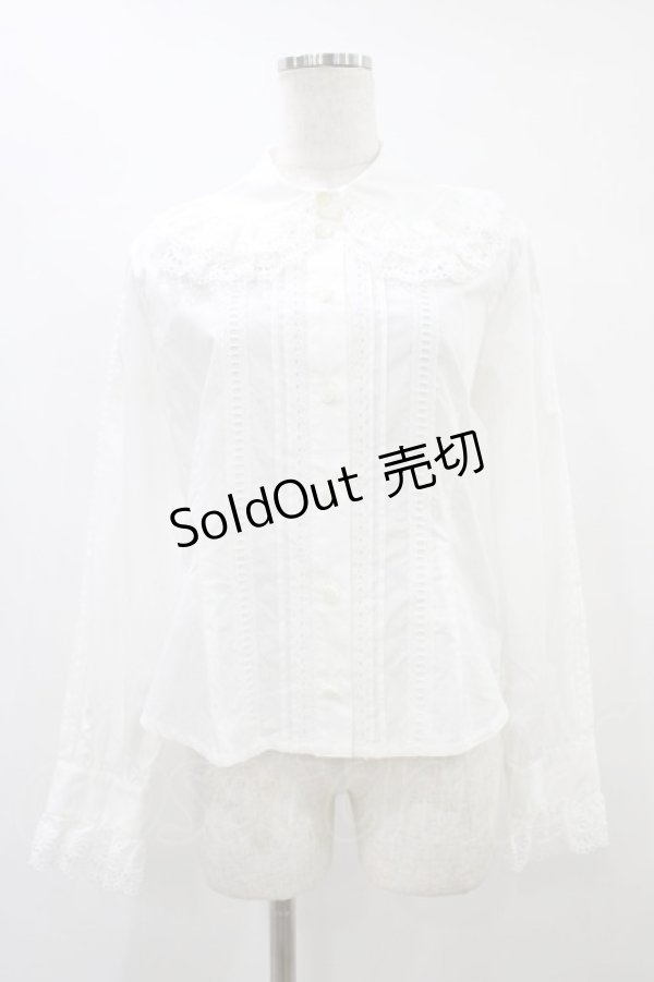 画像1: BABY,THE STARS SHINE BRIGHT / ２重襟袖ピンタックブラウス Free オフ H-25-09-04-1035-BA-BL-NS-ZH (1)