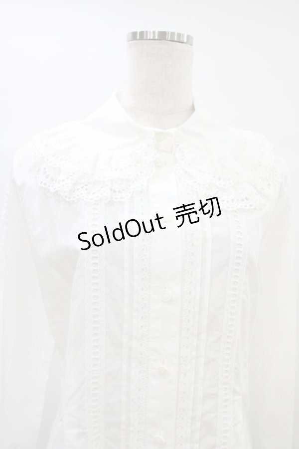 画像4: BABY,THE STARS SHINE BRIGHT / ２重襟袖ピンタックブラウス Free オフ H-25-09-04-1035-BA-BL-NS-ZH (4)