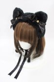 画像1: Angelic Pretty / Starry Catヘッドドレス  ブラック H-25-09-04-1005-AP-AC-NS-ZH (1)