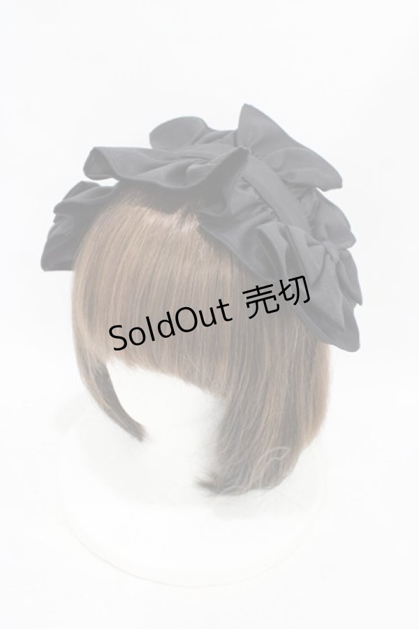 画像1: 尾州ロリィタ / ヘッドドレス(ヘッドドレスタイプ)  ブラッック H-25-09-04-1006-0-AC-NS-ZH (1)