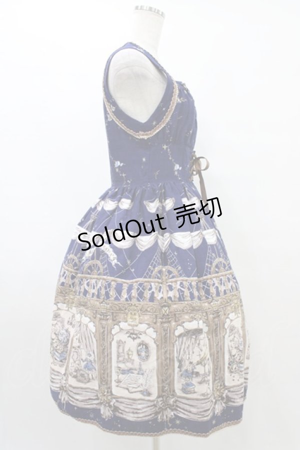 画像3: ALICE and the PIRATES / Night Ship Alice柄ジャンパースカートI Free ネイビー H-25-09-04-1041-PA-OP-NS-ZH (3)