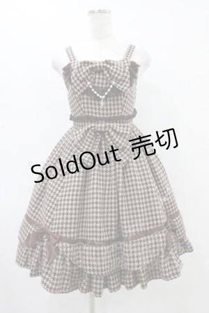 画像: BABY,THE STARS SHINE BRIGHT / 千鳥格子Ribbonジャンパースカート Free ブラウン H-25-09-04-1042-BA-OP-NS-ZH