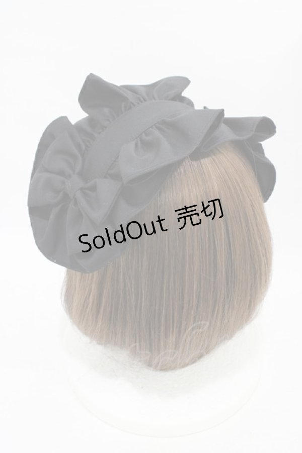 画像2: 尾州ロリィタ / ヘッドドレス(ヘッドドレスタイプ)  ブラッック H-25-09-04-1006-0-AC-NS-ZH (2)