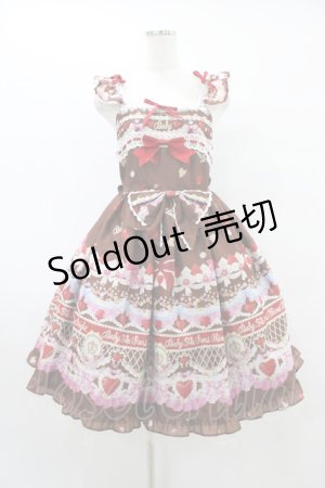 画像: BABY,THE STARS SHINE BRIGHT / Strawberry Sweetheart Cake柄Ribbonジャンパースカート Free ブラウン H-25-09-04-1043-BA-OP-NS-ZH