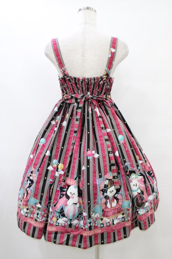 画像2: BABY,THE STARS SHINE BRIGHT / Bichon Cirque柄 ジャンパースカートII Free ブラック H-25-09-04-1045-BA-OP-NS-ZH (2)