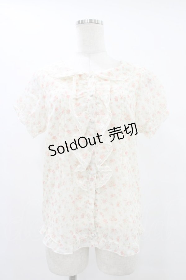 画像1: LODISPOTTO / 花柄シフォンブラウス M アイボリー H-25-09-04-1057-LO-BL-NS-ZH (1)