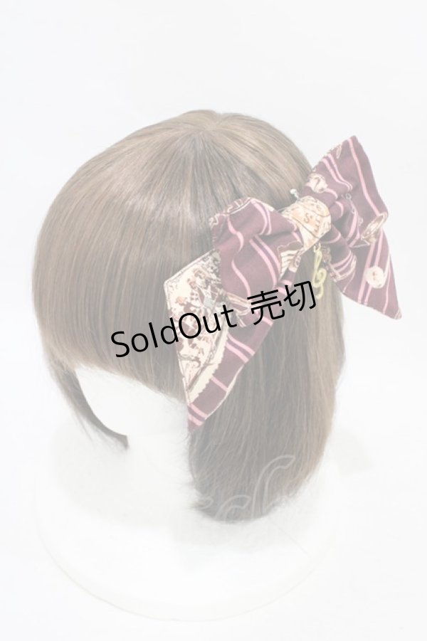 画像1: ALICE and the PIRATES / Teufel von Hameln柄バレッタ  ロザリオ(ボルドー) H-25-09-04-1009-PA-AC-NS-ZH (1)