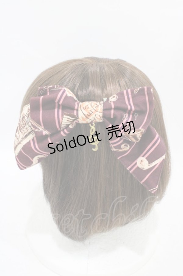 画像2: ALICE and the PIRATES / Teufel von Hameln柄バレッタ  ロザリオ(ボルドー) H-25-09-04-1009-PA-AC-NS-ZH (2)