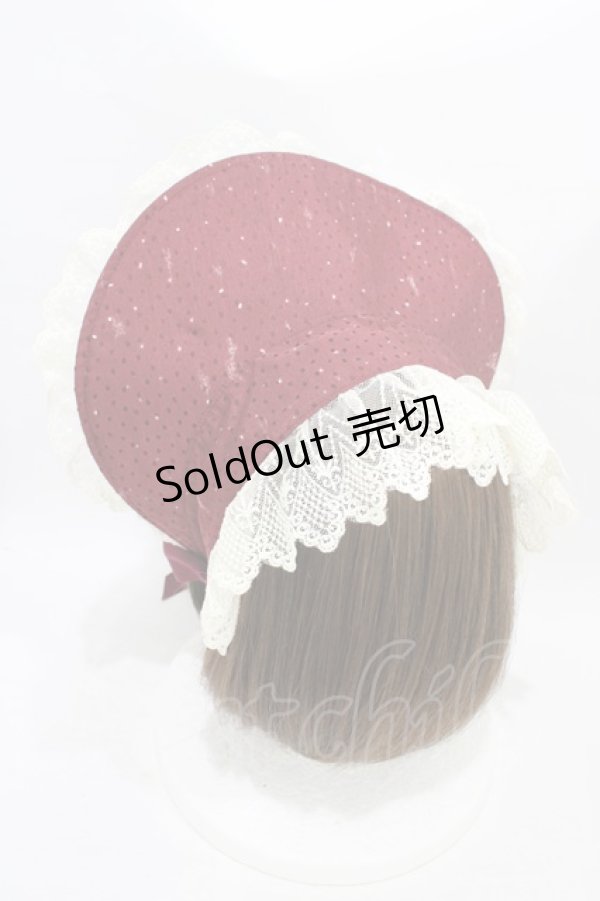 画像2: BABY,THE STARS SHINE BRIGHT / 星すむ今宵のトロイメライ柄ボンネット  エンジ H-25-09-04-1013-BA-AC-NS-ZH (2)