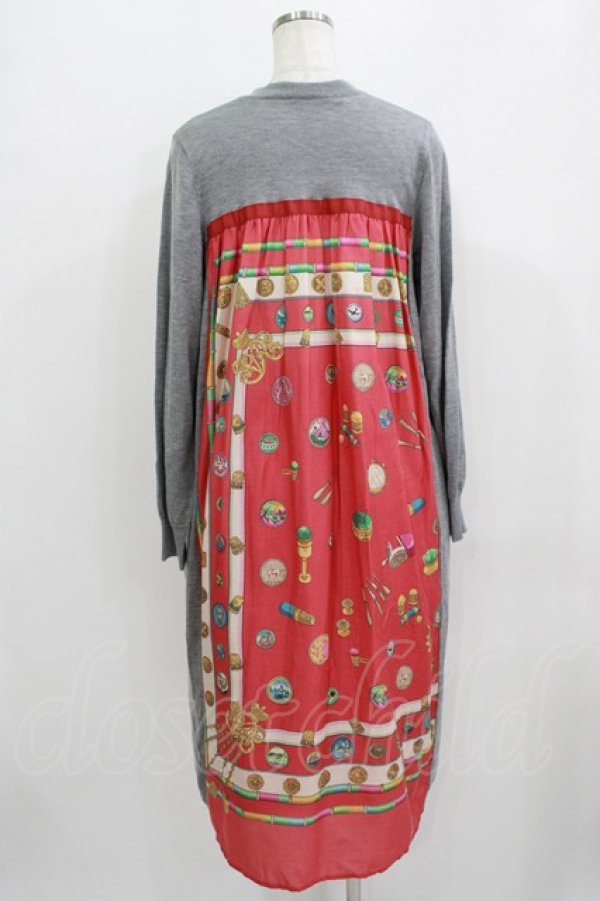 画像3: Jane Marple Dans Le Salon / Sewing kitコラボレーションドレス  rose×mix gray H-25-09-04-051-JM-OP-KB-ZH (3)