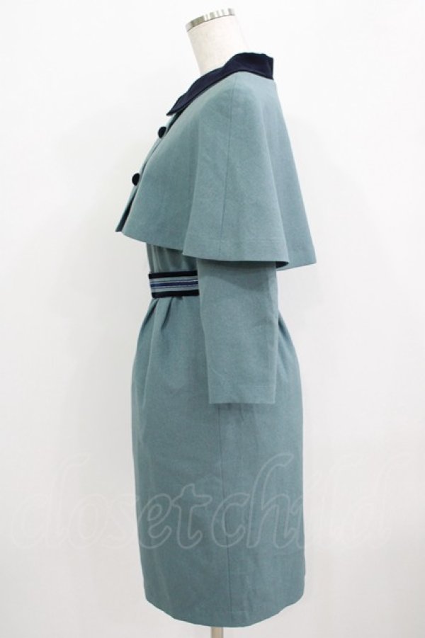 画像2: MILK / キャサリンTwin SET  ミスティーグリーン×ネイビー H-25-09-04-055-ML-OP-KB-ZH (2)