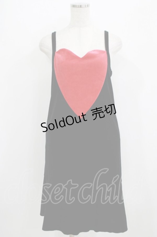 画像1: MILK / ハートカクテルドレス  ブラック×レッドハート H-25-09-04-057-ML-OP-KB-ZH (1)