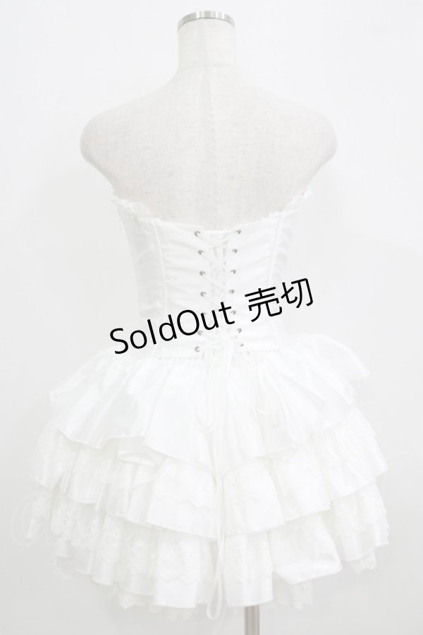 画像3: ATELIER PIERROT / ミニコルセットワンピース  ホワイト H-25-09-04-060-EL-OP-KB-ZH (3)