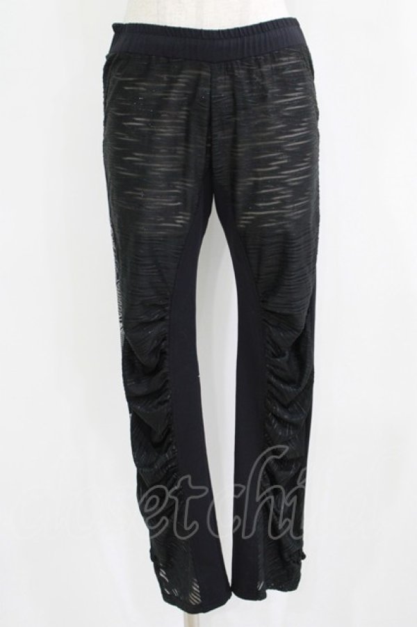 画像1: Qutie Frash / メッシュレギンスパンツ  黒 H-25-09-04-064-QU-PA-KB-ZH (1)