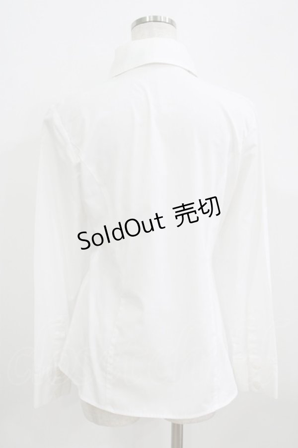 画像3: GOLD SEAL / リボン付長袖ブラウス  白 H-25-09-04-073-GO-BL-KB-ZH (3)