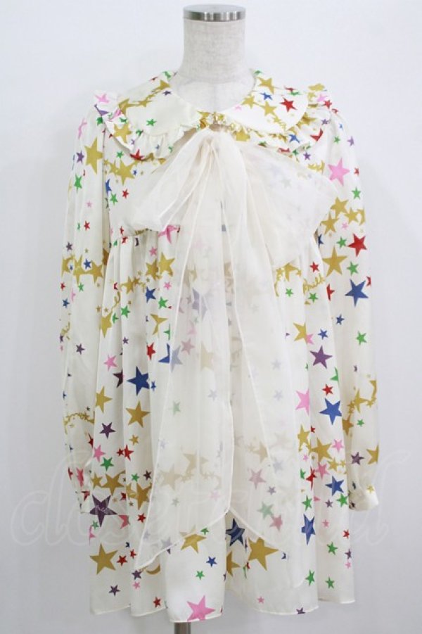 画像1: MILK / Twinkle Babyブラウス  オフ×マルチ H-25-09-04-074-ML-BL-KB-ZH (1)