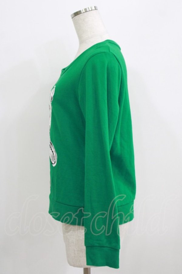 画像2: elements,H PARTY!! / ベアスウェットトップス  グリーン H-25-09-04-075-PU-TO-KB-ZH (2)