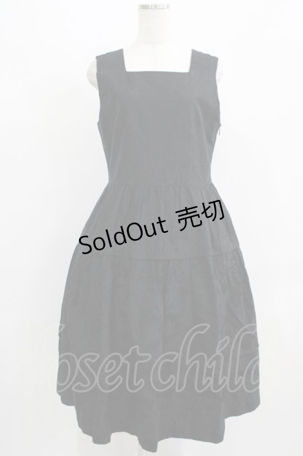 画像1: Jane Marple / Alice jacquardスクエアドレス  ブラック H-25-09-04-002-JM-OP-KB-ZH (1)