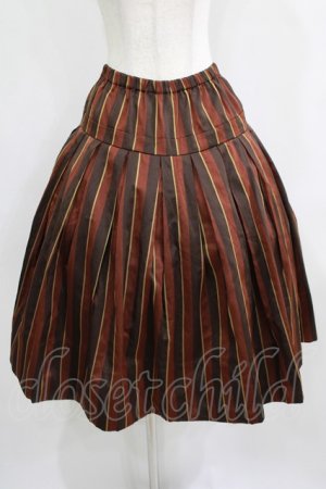 画像: Jane Marple / Regimental stripe gored skirt M ブラウン H-25-09-04-013-JM-SK-KB-ZH