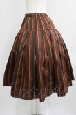 画像2: Jane Marple / Regimental stripe gored skirt M ブラウン H-25-09-04-013-JM-SK-KB-ZH (2)
