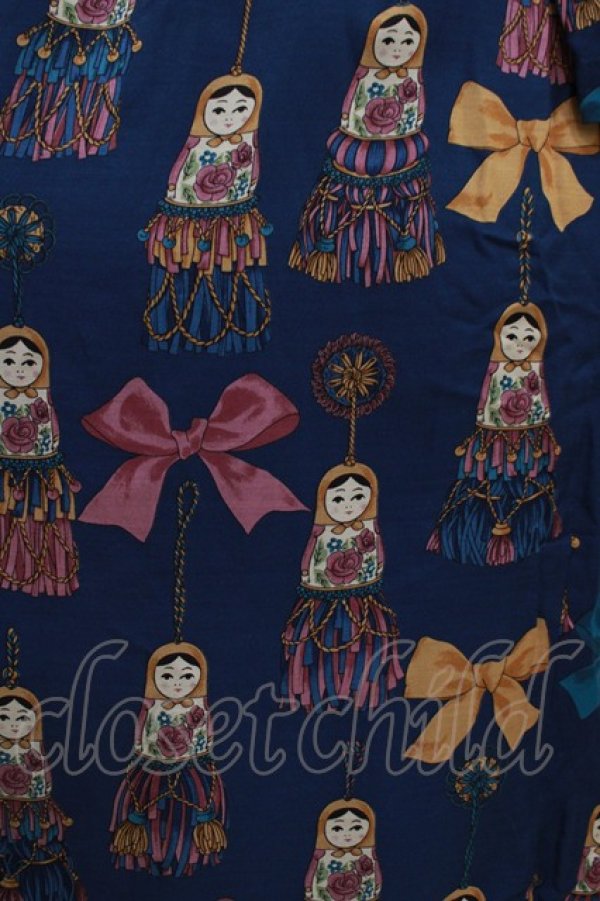 画像4: Jane Marple / Little tassel dollsのDayドレス M ブルーグレイ H-25-09-04-017-JM-OP-KB-ZH (4)