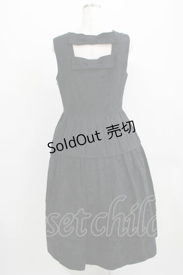 画像3: Jane Marple / Alice jacquardスクエアドレス  ブラック H-25-09-04-002-JM-OP-KB-ZH (3)