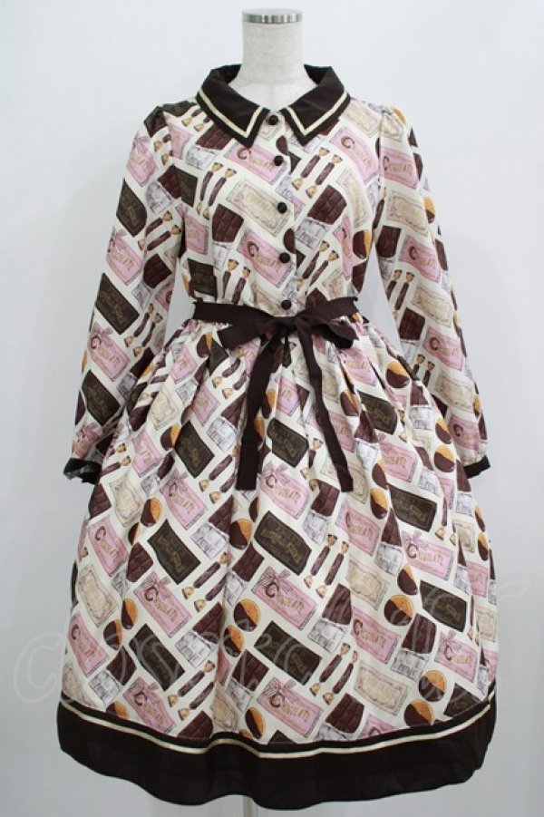 画像1: Emily Temple cute / CHOCOLATE makerワンピース  ホワイト H-25-09-05-001-ET-OP-KB-ZH (1)