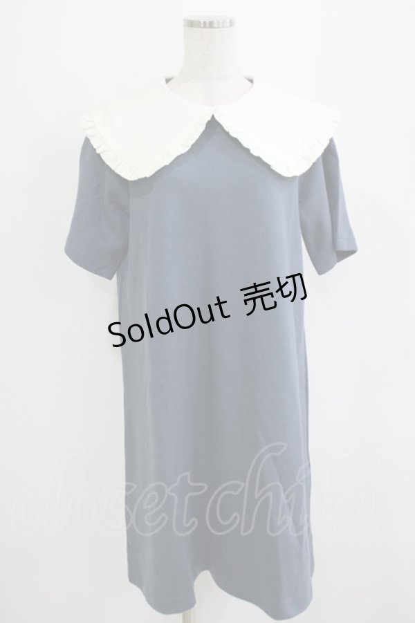 画像1: MILK / Tea timeワンピース  ネイビーブルー H-25-09-05-034-ML-OP-KB-ZH (1)