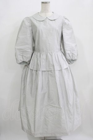 画像: Jane Marple / クラッシュタフタ ラウンドカラードレス M シルバーグレー H-25-09-05-004-JM-OP-KB-ZH