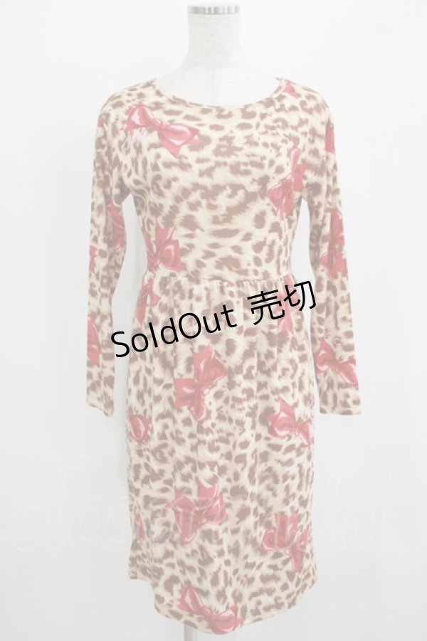 画像1: MILK / Pretty petsワンピース  ブラウンベース H-25-09-05-035-ML-OP-KB-ZH (1)