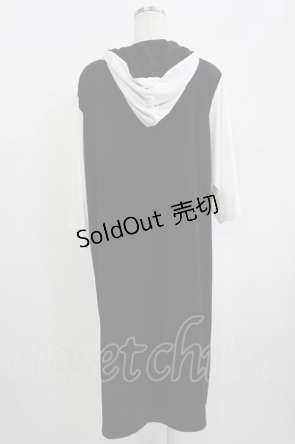 画像3: SEX POT ReVeNGe / チェーンフードBIGパーカー  白×黒 H-25-09-05-046-SP-TO-KB-ZH (3)