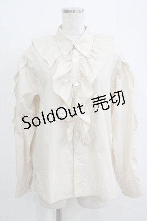 画像: MILK / Bigフリルブラウス  ベージュ H-25-09-05-062-ML-BL-KB-ZH