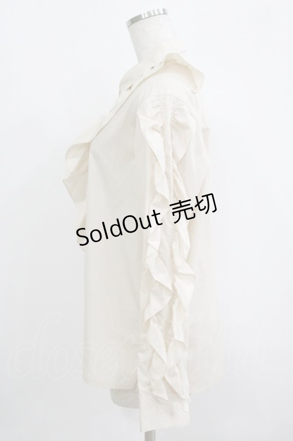 画像2: MILK / Bigフリルブラウス  ベージュ H-25-09-05-062-ML-BL-KB-ZH (2)