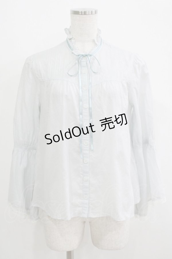 画像1: MILK / ロザリーブラウス  サックス H-25-09-05-063-ML-BL-KB-ZH (1)