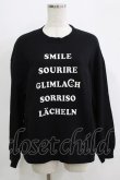 画像1: Jane Marple / Just smile sweatshirt  black×off white H-25-09-05-072-JM-TO-KB-ZH (1)