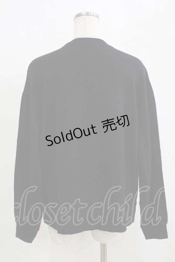 画像3: Jane Marple / Just smile sweatshirt  black×off white H-25-09-05-072-JM-TO-KB-ZH (3)