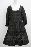 画像1: Jane Marple / Memory Shadow Checkレイヤードドレス  ブラックチェック H-25-09-05-008-JM-OP-KB-ZH (1)