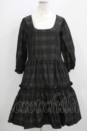 画像: Jane Marple / Memory Shadow Checkレイヤードドレス  ブラックチェック H-25-09-05-008-JM-OP-KB-ZH