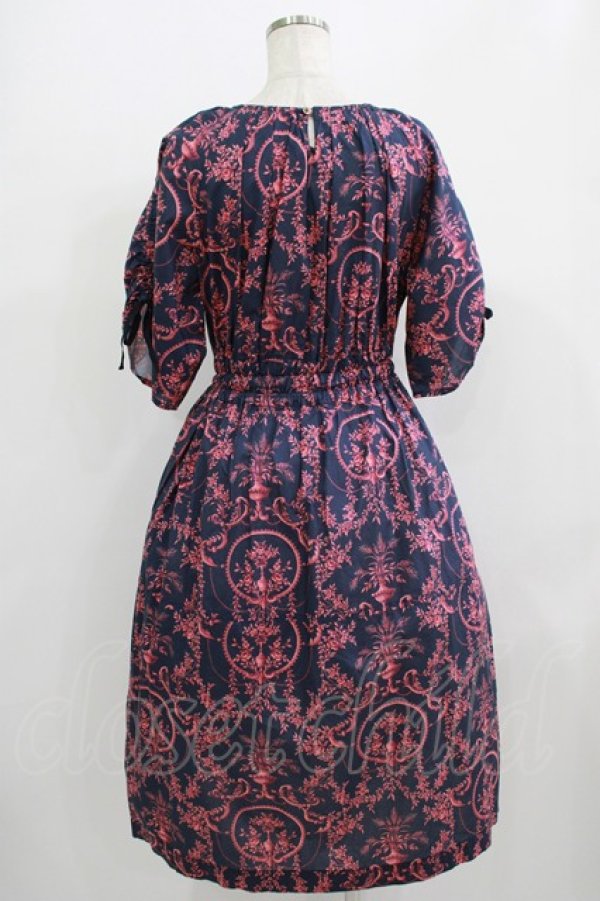 画像3: Jane Marple Dans Le Salon / Marie Antoinette drawstring sleeve dress Free ネイビー H-25-09-05-009-JM-OP-KB-ZH (3)