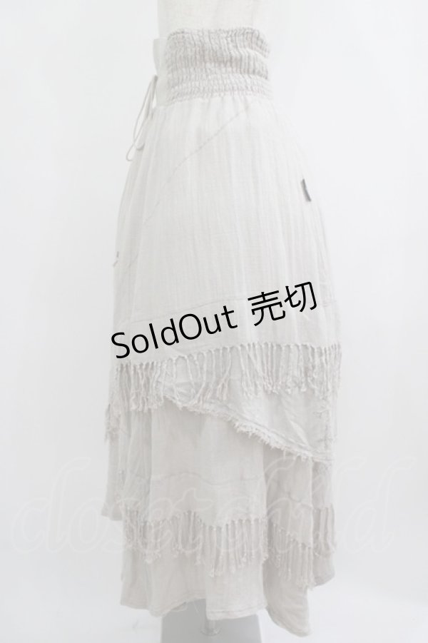 画像2: Ozz Croce / 刺繍イレギュラースカート  グレー H-25-09-05-022-OO-SK-KB-ZH (2)