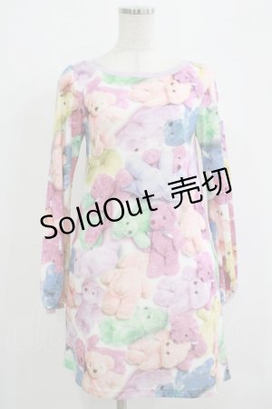 画像: MILK / Love Bearワンピース  カラフル×ラベンダー H-25-09-05-024-ML-OP-KB-ZH