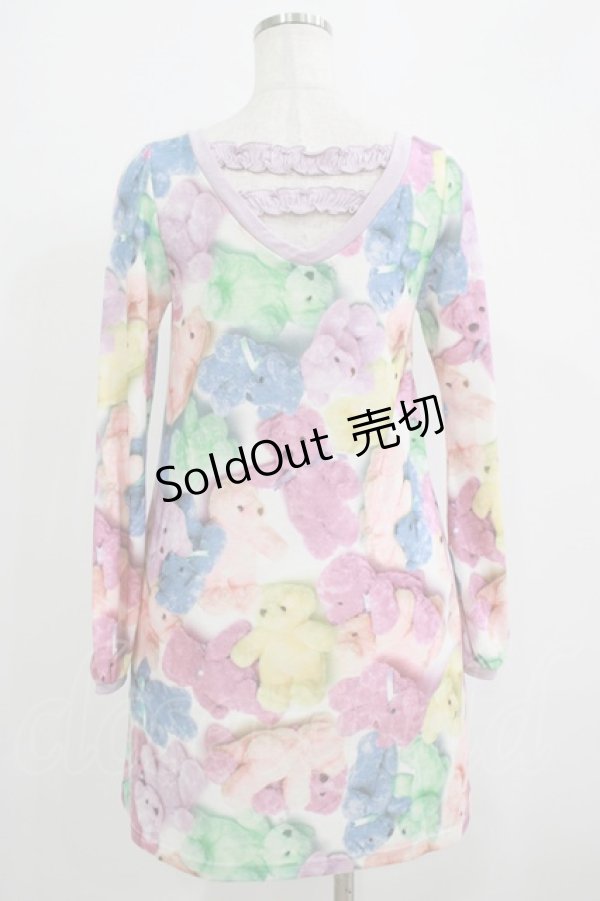 画像3: MILK / Love Bearワンピース  カラフル×ラベンダー H-25-09-05-024-ML-OP-KB-ZH (3)