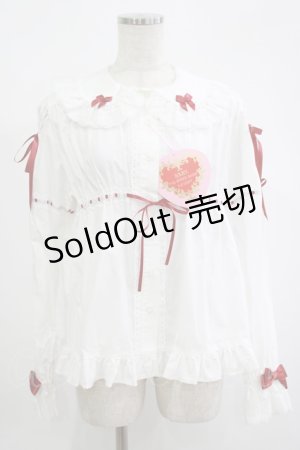 画像: BABY,THE STARS SHINE BRIGHT / Sweet Heart くみゃちゃんブラウス Free オフ白/エンジ H-25-09-06-033-BA-BL-NS-ZH