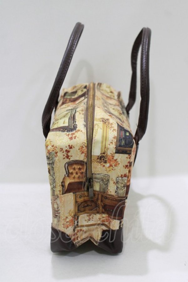 画像2: BABY,THE STARS SHINE BRIGHT / mon petit chouchou柄ボストンバッグ  生成り H-25-09-06-041-BA-BG-NS-ZH (2)