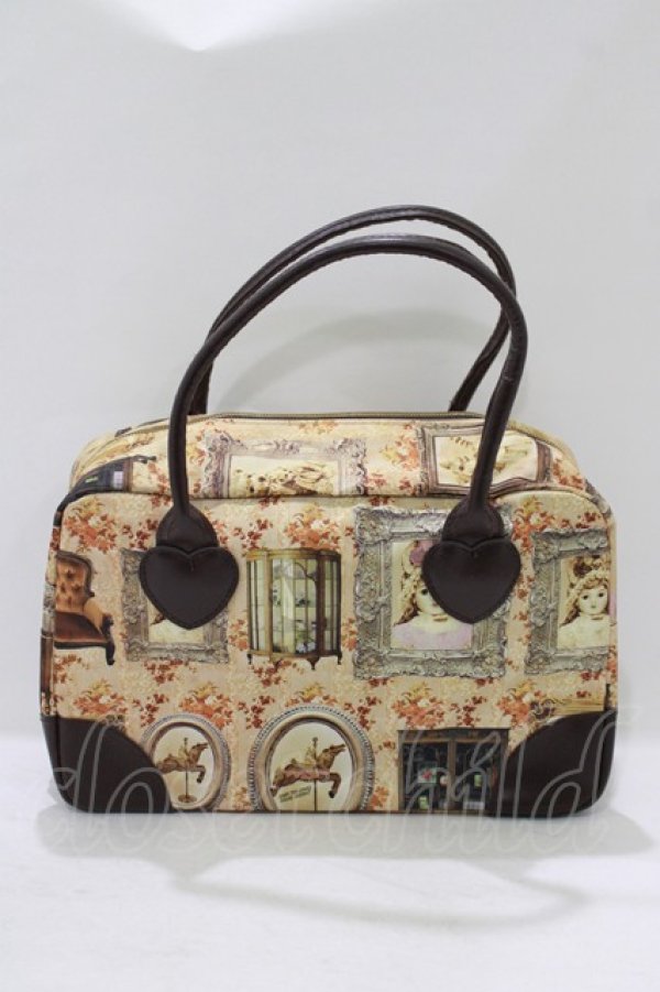 画像3: BABY,THE STARS SHINE BRIGHT / mon petit chouchou柄ボストンバッグ  生成り H-25-09-06-041-BA-BG-NS-ZH (3)