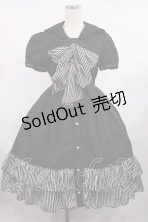 画像: ALICE and the PIRATES / マリーニセーラーワンピース Free ブラック H-25-09-06-1008-PA-OP-NS-ZH
