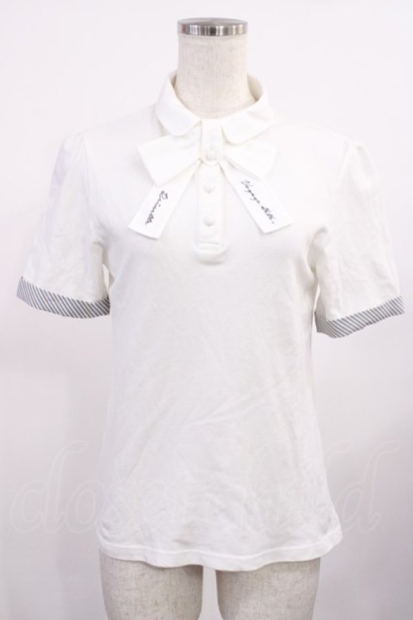 画像1: Fi.n.t / ロゴ刺繍タイポロシャツ Free OFFWHITE H-25-09-06-1024-CA-TO-NS-ZH (1)