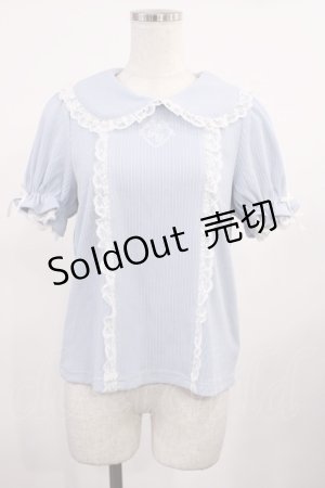 画像: Honey Cinnamon / ロゴ刺繍トップス Free サックス H-25-09-06-1025-LO-TO-NS-ZH